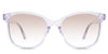 Remi Rose Tinted Gradient in the Violet variant - it's a transparent frame with built-in nose pads and a short 140 mm temple arm.