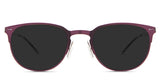 Rylee Gray Polarized in the Lychee variant - is a metal frame with a keyhole nose bridge and silicone temple tips.