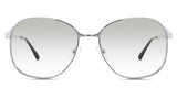 Sara black tinted Gradient glasses in the Guinea variant - it's a full-rimmed frame with a narrow-sized nose bridge and a slim temple arm.