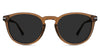 Sauco Gray Polarized in the canyon variant - is an acetate frame with a keyhole-shaped nose bridge and a slim temple arm.