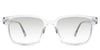 Saul black tinted Gradient in the Crystal variant - is a square frame with a U-shaped nose bridge and has a visible wire core in the temples.
