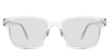 Saul black tinted Standard Solid in the Crystal variant - is a square frame with a U-shaped nose bridge and has a visible wire core in the temples.
