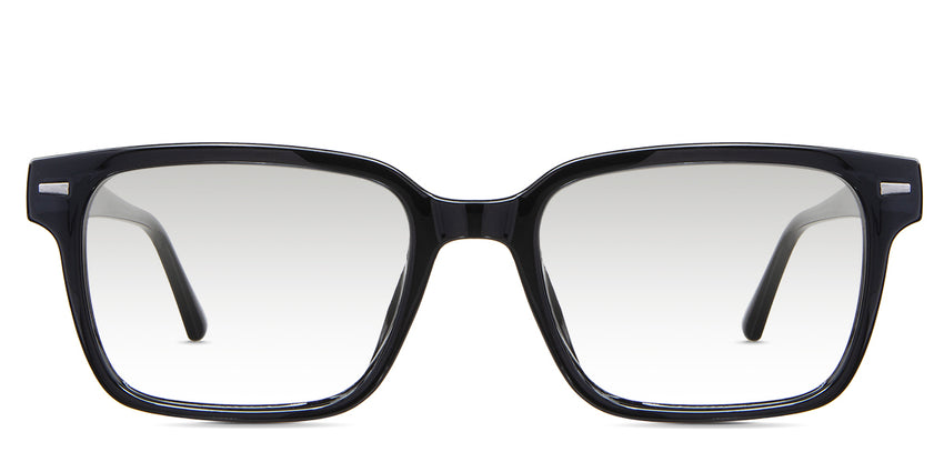 Saul black tinted Gradient in the Midnight variant - is an acetate frame with a wide nose bridge of 20mm and a broad temple.