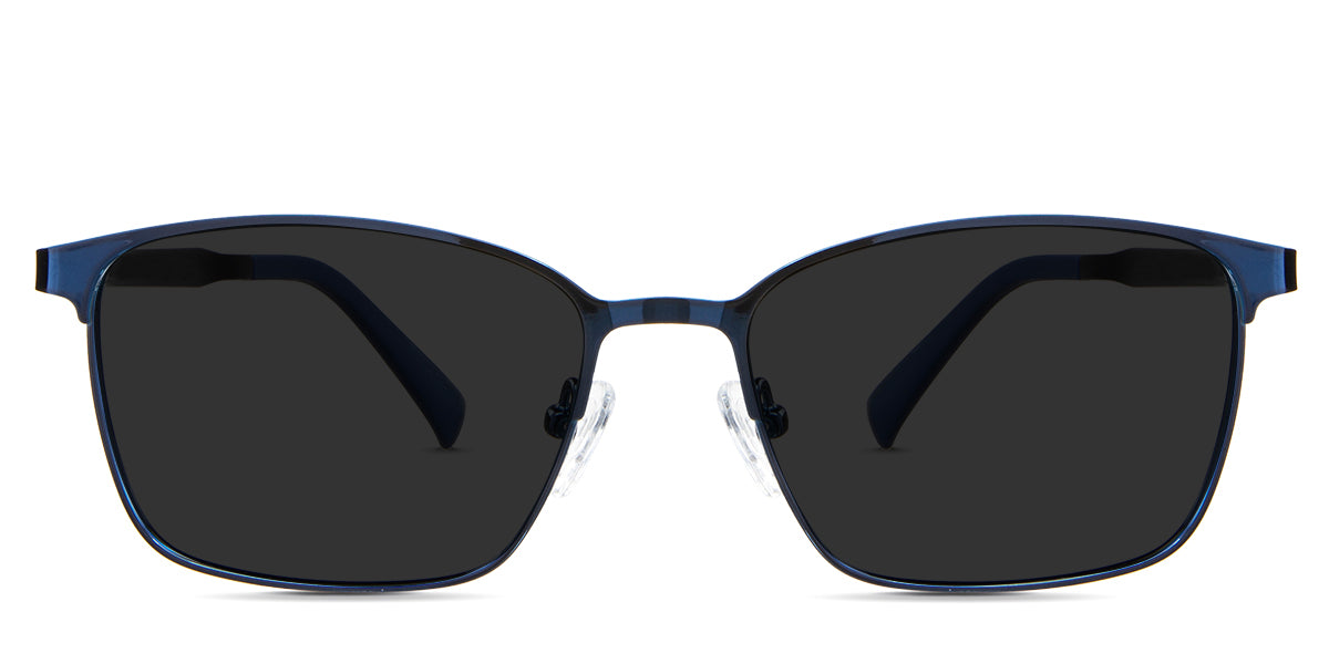 Sawyer Black Sunglasses Solid in the Neptune variant - it's a metal frame with adjustable nose pads and a short-length temple arm.