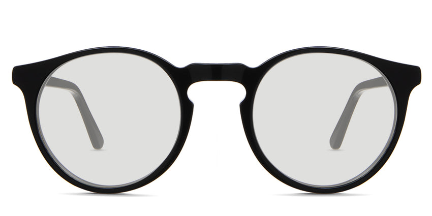 Seraph black tinted Standard Solid sunglasses in Midnight variant - it's a round full rimmed acetate frame in black color and it's a round full rimmed acetate frame in black color 