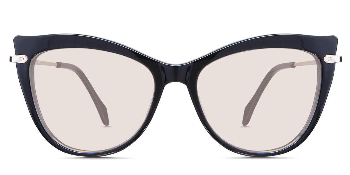 Susan Rose Tinted Solid in the Lasius variant - is an acetate frame with a narrow-width nose bridge and a slim metal arm.