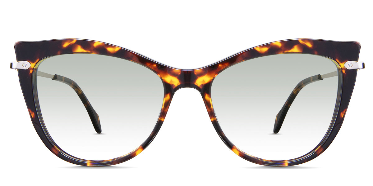 Susan Green Tinted Gradient in the Tortoise variant - it's a full-rimmed frame with acetate built-in nose pads.