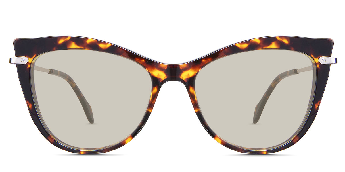 Susan Brown Tinted Solid in the Tortoise variant - it's a full-rimmed frame with acetate built-in nose pads.