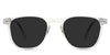 Thea gray Polarized in the Crystal variant - it's a transparent frame with a high nose bridge and a 145mm temple length.