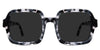 Udo Gray Polarized glasses in moonlight variant - square wide frame with Hip Optical logo on temple arms