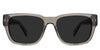 Vuri Gray Polarized in cedar variant are a square transparent frame with a wide viewing area and end piece.