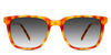 Wagner black tinted Gradient  square eueglasses in sparkling sun variant with thin temple arms