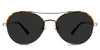 Wilson Gray Polarized in lattice variant - round wired frame with thin temple arms