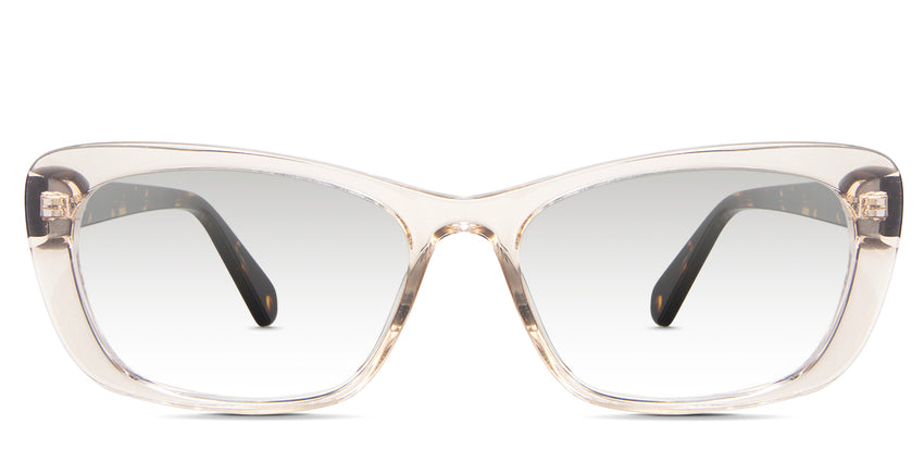 Wynter black Gradient in the Pinecone variant - is a rectangular frame with a narrow-width nose bridge.
