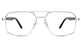 Xavier eyeglasses in the gold variant - it's a full-rimmed frame in gold color.