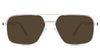 Xavier Brown Polarized in the Gold variant - it's a full-rimmed frame with adjustable nose pads.