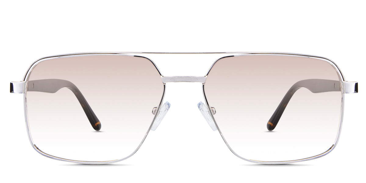 Xavier Rose Tinted Gradient in the Gold variant - it's a full-rimmed frame with adjustable nose pads.