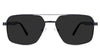 Xavier Gray Polarized in the Ursus variant - it's a rectangular frame with a two-bar metal bridge and a whole acetate temple.