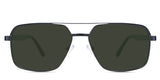Xavier Green Polarized in the Ursus variant - it's a rectangular frame with a two-bar metal bridge and a whole acetate temple.