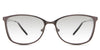 Yvonne black tinted Gradient glasses in the Moose variant - are full-rimmed frames with a U-shaped nose bridge and slim arms.