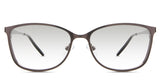 Yvonne black tinted Gradient glasses in the Moose variant - are full-rimmed frames with a U-shaped nose bridge and slim arms.