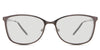 Yvonne black tinted Standard Solid glasses in the Moose variant - are full-rimmed frames with a U-shaped nose bridge and slim arms.