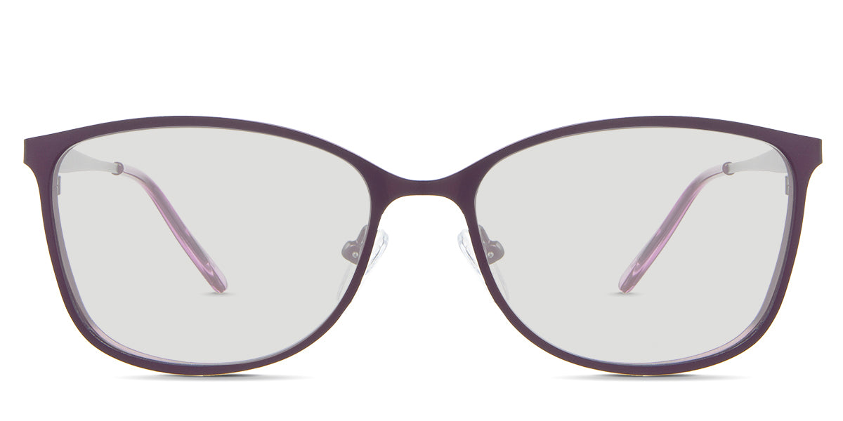 Yvonne black tinted Standard Solid glasses in the Palatinate variants - is a narrow frame with a combination of rectangular and oval-shaped and silicon adjustable nose pads.