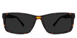 Ziba Gray Polarized in Affogato variant it's an acetate frame with U-shaped nose bridge. it has a built in nose pads