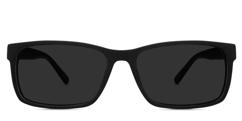 Ziba Gray Polarized in Woodsmoke variant it's an acetate frame with U-shaped nose bridge. it has a built in nose pads