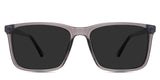 Ziggy gray Polarized  in the Koala variant - It's a square frame with a U-shaped nose bridge and a short temple.