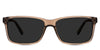 Iniko Gray Polarized in Orchard variant - it's a rectangular acetate frame. it's a transparent thin frame with narrow nose bridge.