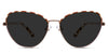 Morris Gray Polarized cat eye sunglasses in bengal variant with adjustable nose pads