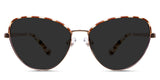 Morris Gray Polarized cat eye sunglasses in bengal variant with adjustable nose pads