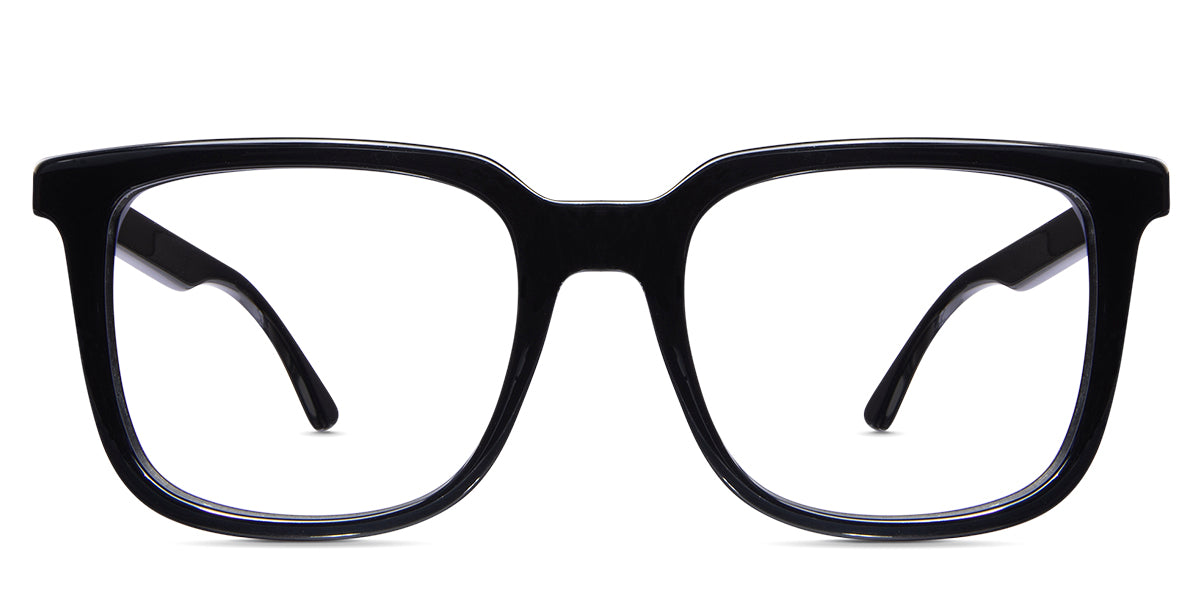 Denes eyeglasses in midnight variant - it's square frame with regular think rim