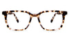 Deshler Jr acetate frame in featherstone variant - It's a square frame with a tortoise pattern.