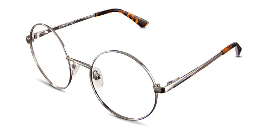 Larsen frame in rookwood variant - with thin temple arms covered with brown temple cover made from acetate material
