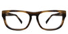 Keliot prescription glasses in the sable variant - it's a keyhole bridge type.