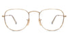 Sique eyeglasses in baroque variant in gold colour - with frame size 51-21-145 with adjustable nose pads medal