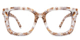 Acra eyeglasses in lopi variant in pearl and brown shades of colours - wide square frame made with acetate material  Bold