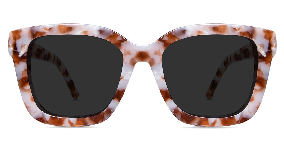 Acra gray Polarized in praline variant with wide square frame 