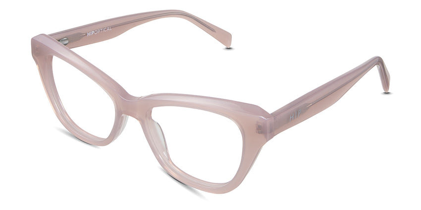 Ada Eyeglasses in the alabaster variant - it has a narrow-width nose bridge.