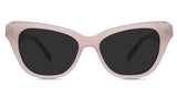 Ada Black Sunglasses Standard Solid in the alabaster variant - is a full-rimmed frame with a narrow-width nose bridge and a HIP emboss on both sides of the arm.