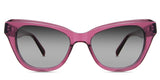 Ada Black Sunglasses Gradient in the kazoo variant - is an acetate frame with a U-shaped nose bridge with frame information imprinted inside the left arm.