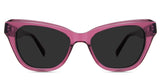 Ada Gray Polarized in the kazoo variant - is an acetate frame with a U-shaped nose bridge with frame information imprinted inside the left arm.
