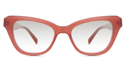 Ada Black tinted Gradient in the ruby variant - it's a cat-eye frame with clear built-in nose pads and a broad temple arm.