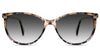 Adelson black tinted Gradient sunglasses in flaxseed variant in oval shape frame