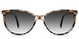 Adelson black tinted Gradient sunglasses in flaxseed variant in oval shape frame