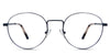 Adler Eyeglasses in the capri variant - it's a round frame with silver and navy color. Latest Metal