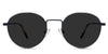 Adler Gray Polarized in the Capri variant - it's a round frame with a high nose bridge and a slim metal arm and acetate tips.