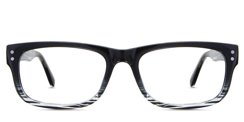 Aitana eyeglasses in the grease variant - is a full-rimmed frame with a semi-flat top.